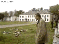 Kicking a russian police officer.