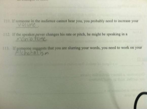 My dad just texted me this. Student submitted this for his final.