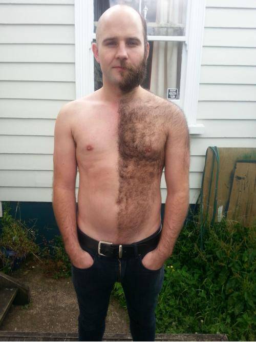 I gave up shaving halfway through today