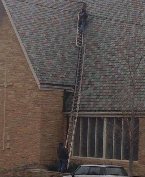 Now THAT’S faith. That building is a church...