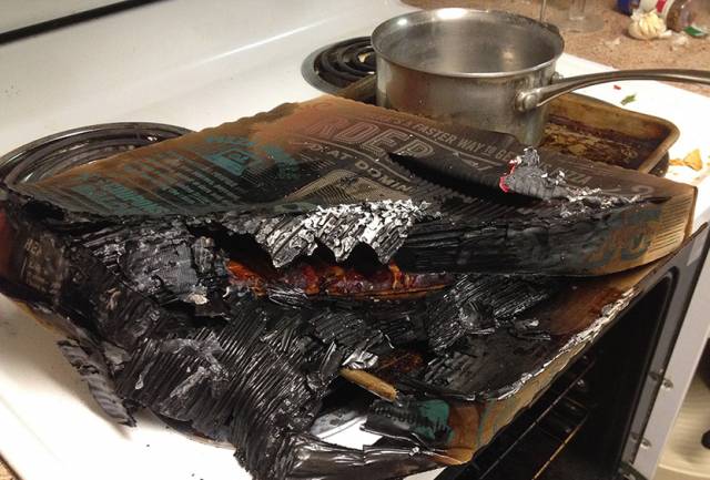 I don't think my wife was fully awake when warming pizza up