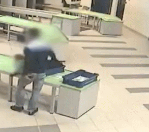 Airport's security officer saves a baby in an amazing catch