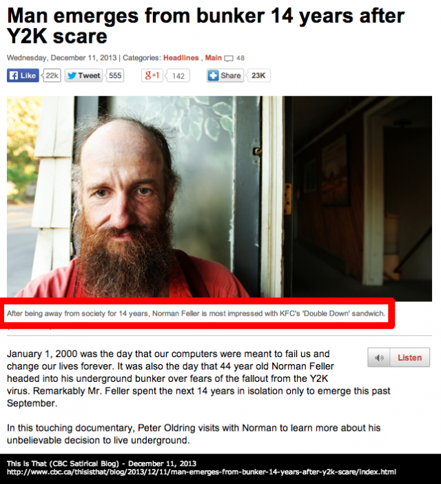 Man emerges from Y2K bunker... you'll never guess what he's most impressed with.