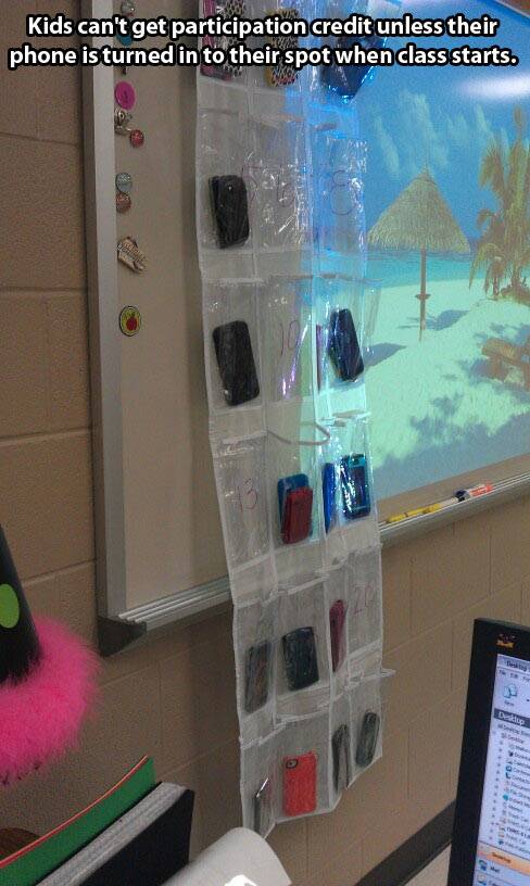 This is how you deal with cell phones in class.
