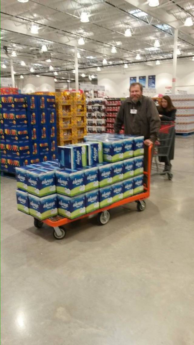 My mom asked my dad if he was man enough to pick her up something after he got off of work, so he sent her this.