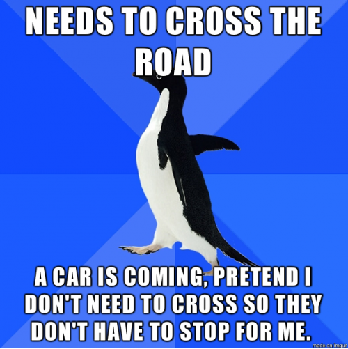 It’s less awkward.