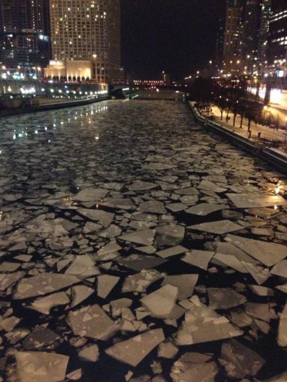 The Chicago River Tonight...
