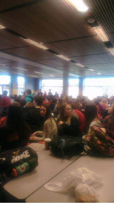 The principal of my school has been fired for announcing that he is gay and will be married to his partner. Today our whole school is sitting in the cafeteria as protest.
