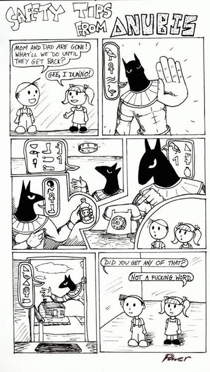Safety tips from Anubis!