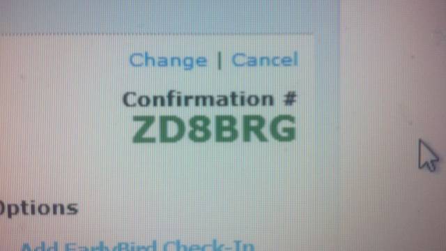 Need a confirmation number for your flight? Why not...