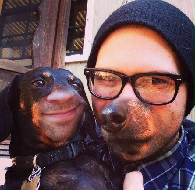 My friend also tried swapping faces with his dog.