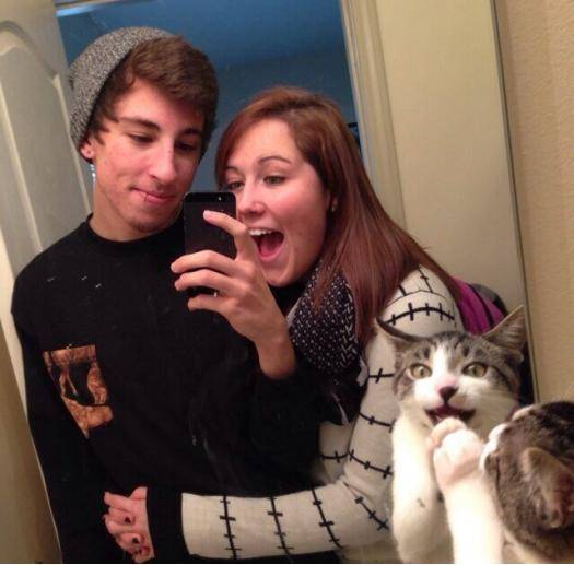 My friend took a picture with his girlfriend...