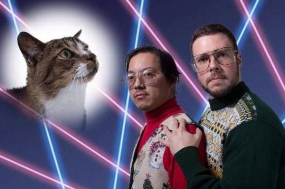 My bartender and his roommate’s Christmas Card.