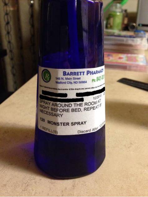 Friend’s daughter is afraid of monsters in her closet. The doctor had the pharmacy fill this for her.