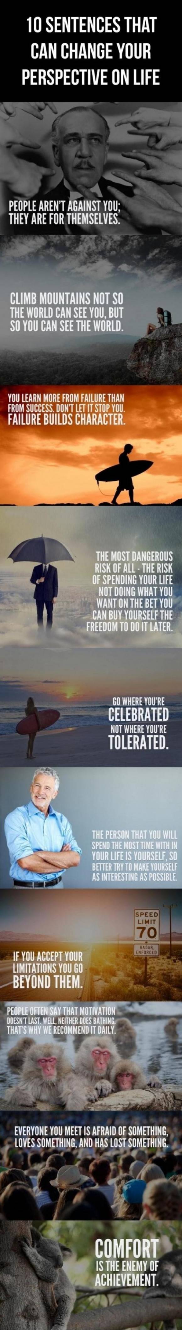 Change your perspective in 10 sentences