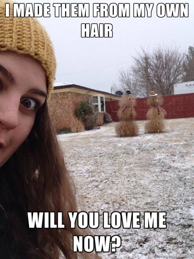 Regarding the Texas Snowman Girl