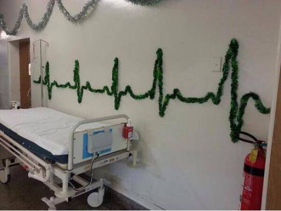 This hospital knows how to be festive.