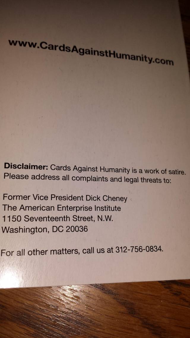 Best disclaimer ever...