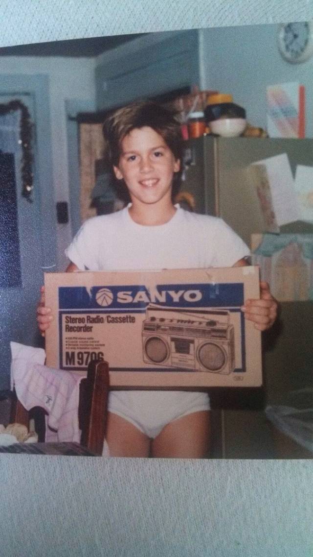 Every year my sister sends me this picture of me from Christmas morning circa 1985. I guess I had no time for pants that morning.