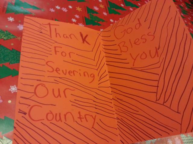 Xmas card I got today. I'm in the Army.