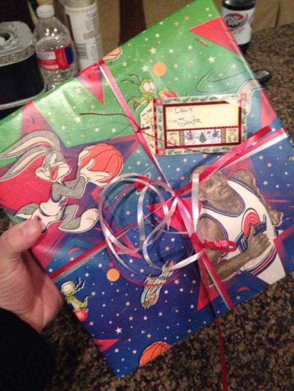 My friend's parents haven't bought new wrapping paper in over a decade.