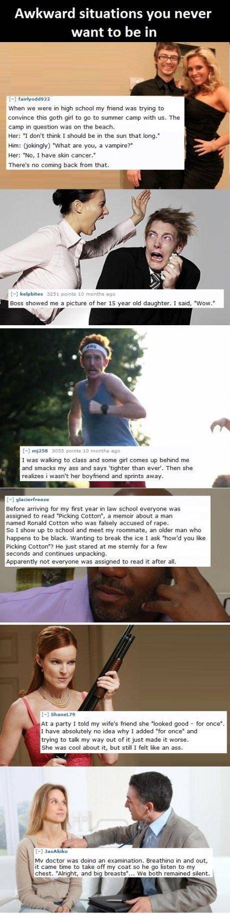 Those awkward moments you'll think about for the rest of your life
