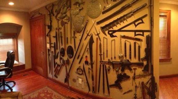 My brother in law decided to redecorate his house after being dumped by his girlfriend.