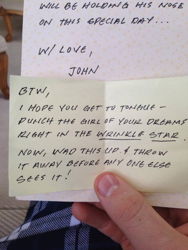 So my uncle included these words of encouragement in my Christmas card this year.