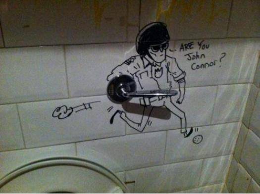 Now that’s how you graffiti a bathroom.