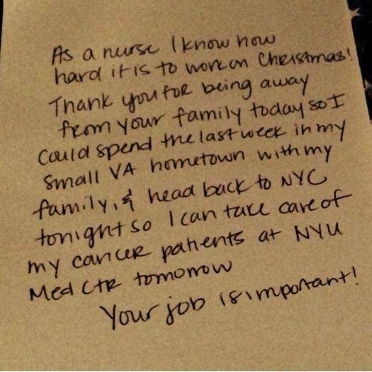 I'm an airline pilot — Today, a passenger gave our crew Christmas cards with this note inside.