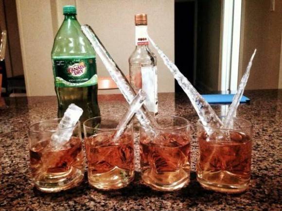 Ran out of ice cubes. Improvised.