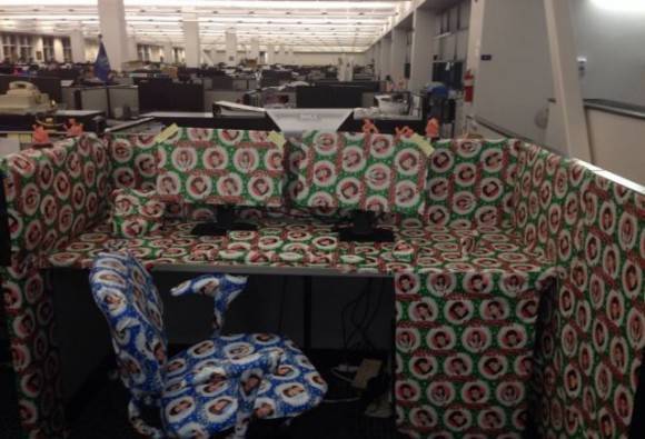 my office cubicle was my Christmas gift where I work