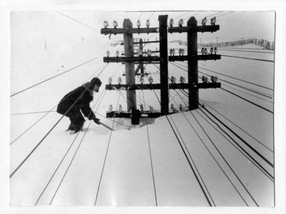 Heavy snow in russia