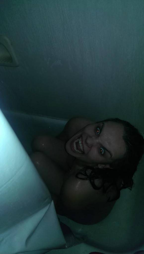 I tried to sneak a pic of my GF shaving her legs to mess w her.I think she won this round (We both agreed you guys needed to see)