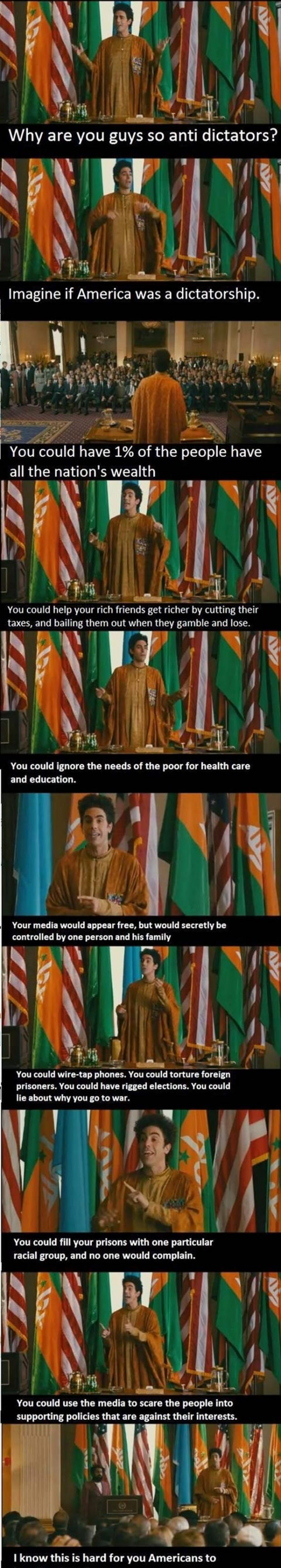 I know its hard to imagine.. The Dictator