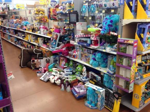 People are assh*les: Every year during post-Christmas sales, people bring tribute to the pricing pole as thanks for the sales.