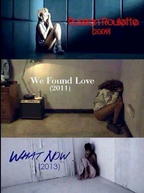 Something is seriously wrong with Rihanna, she is always in a corner