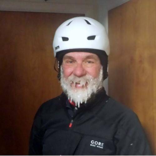 My Uncle after his New Year’s Day mountain bike ride