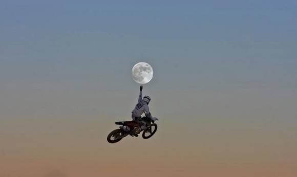 High-fiving the moon..