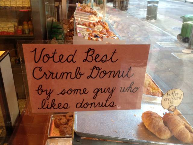 My local donut shop earned the acclaim of the highest authority.