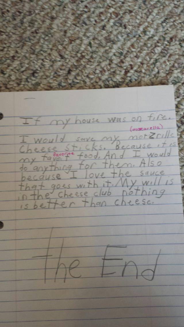My fiancé is a 3rd grade school teacher, at least he has his priorities straight!