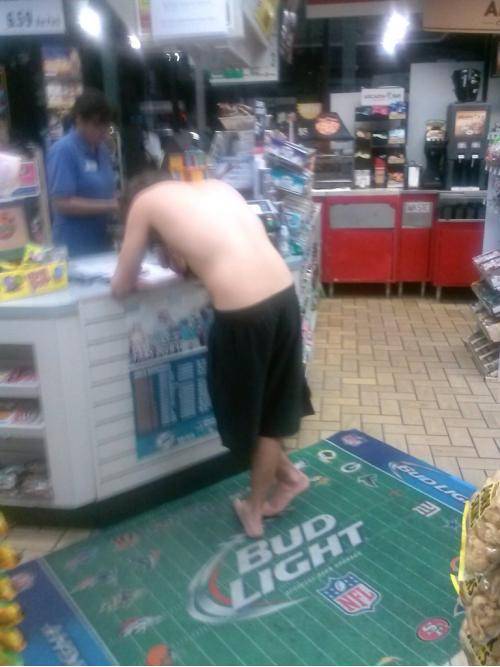 This dude is filling out an employment application.