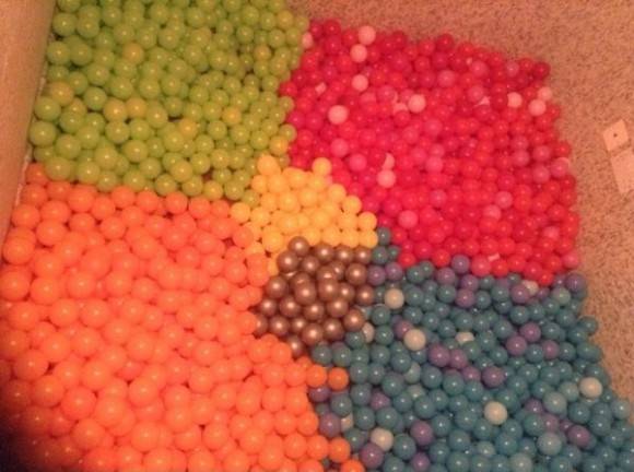 We spent Friday night organising the ball pit. I’m not even sure why.
