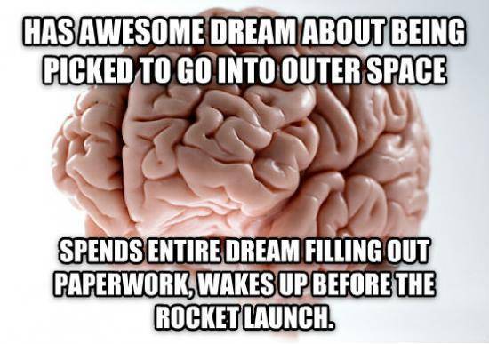 I don’t dream often, and this is what ends up happening.