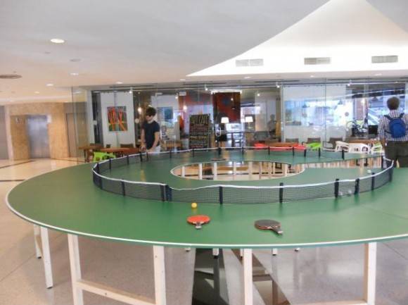 Found a circular ping-pong table in Bangkok