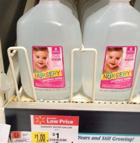 With the Midwest freeze approaching, twenty people at Wal Mart fighting over the last bottled water. So I strolled into the baby section and got me ten of these