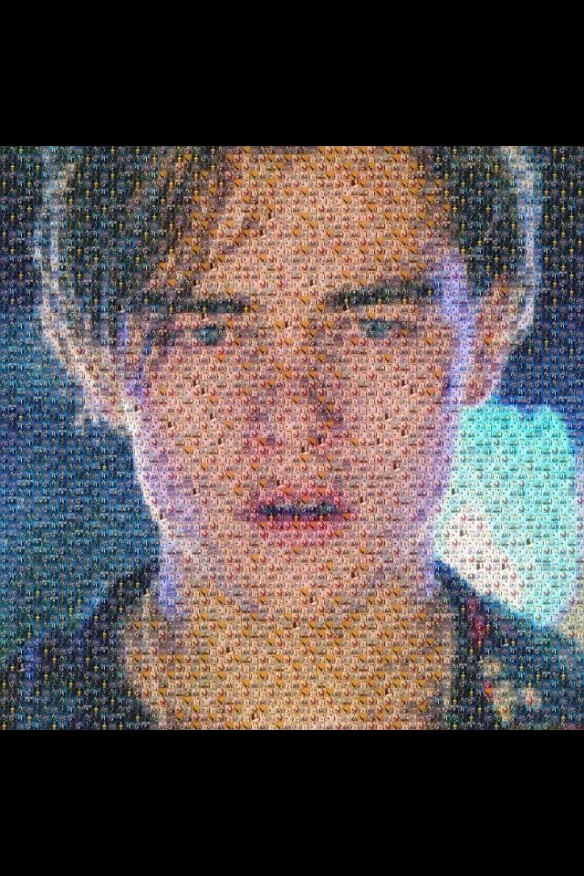 a picture of leonardo di caprio crying, made out of pictures of oscar winners