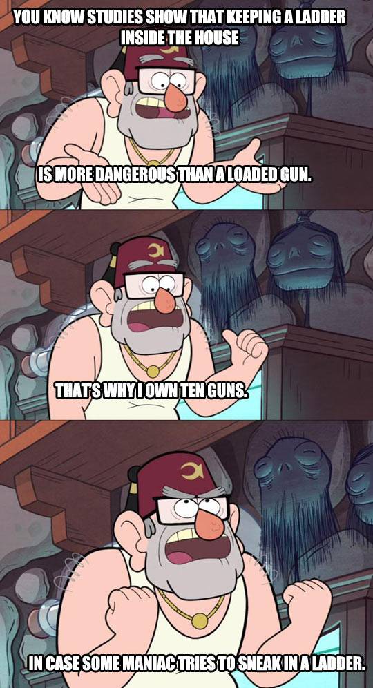 Ladders are dangerous....