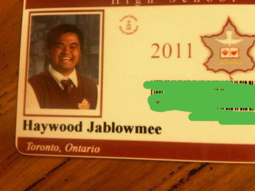 My old high school id.