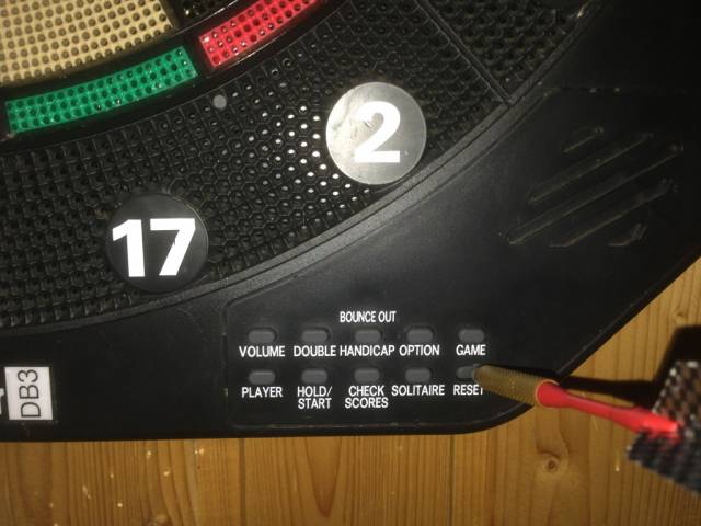 So we were playing Dart when this happened... I was about to win! :(